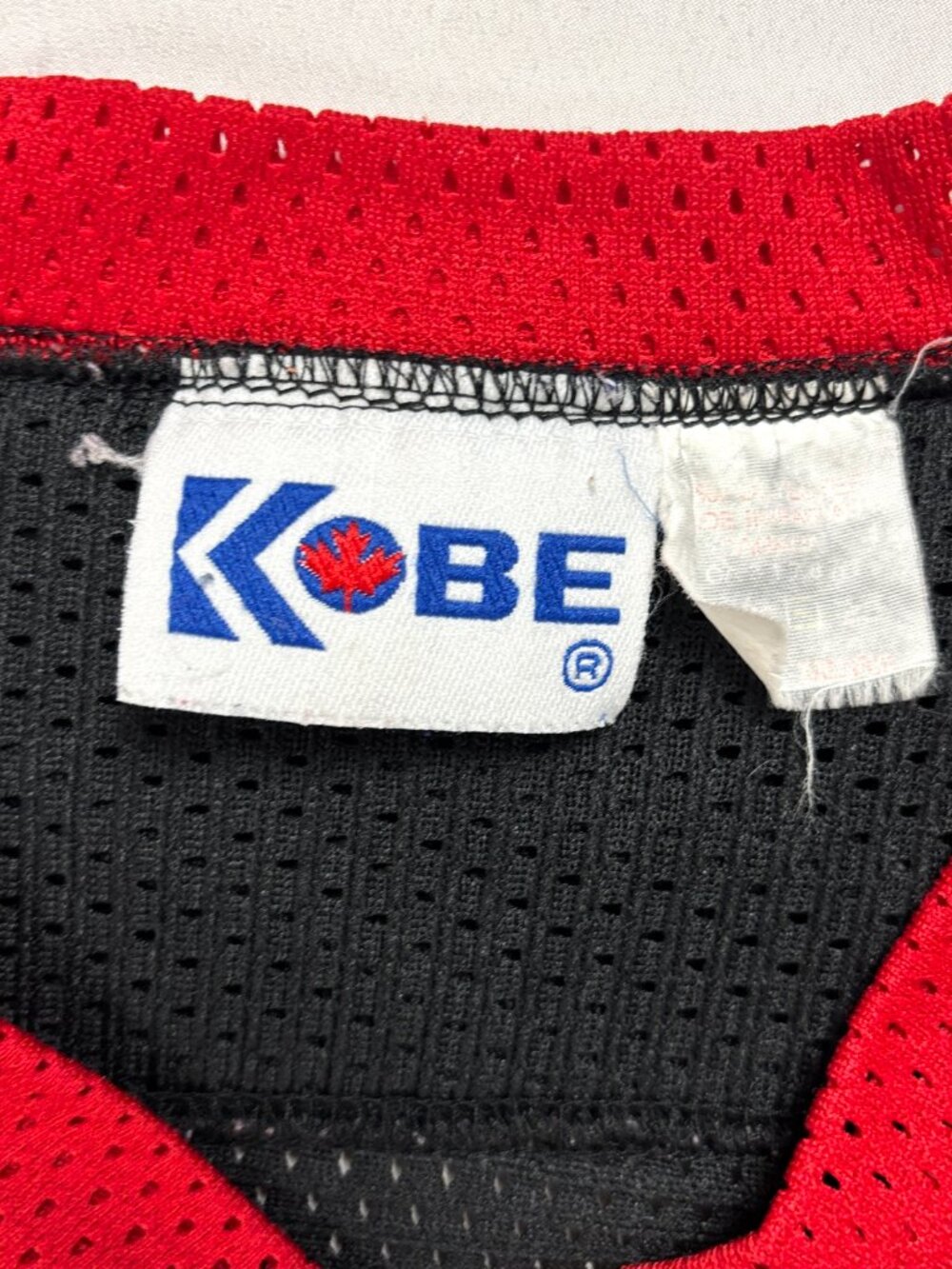 Vintage Blackhawks Local Kobe Hockey Jersey Black Red Sz XL #52 Retro - Picture 3 of 8